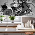 thumbnail image 6 of Extendable Dish Drying Rack, Small Dish Rack, Compact Dish Drainer, Dish Racks for Kitchen Counter, Stainless Steel Dish Drying Rack with Removable Cutlery Holder, Grey, 6 of 6