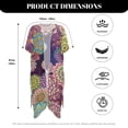 thumbnail image 6 of HELLHERO High Quality Fabrics Women's Beach Coverups Kimono Cardigan for Trips Long Free Size Long Kimono Swimsuit Cover Up Mandala Pattern, 6 of 6