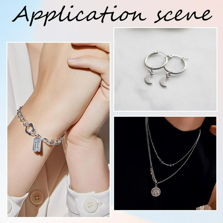 SUNNYCLUE 1 Box 1100Pcs Open Jump Rings Stainless Steel O - Foto 2