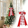 thumbnail image 2 of Large Christmas Bows Decorations for Tree Garland Wreath Xmas Ornaments Indoor Outdoor Farmhouse Front Door Party Supplies Holiday Decor and Gift Packaging, 2 of 4