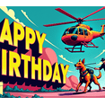 thumbnail image 4 of Comic Style Happy Birthday Banner with Helicopter Party Elements Backdrop Decoration for Birthday Party Photography Props Celebrations Party Supplies, 4 of 8