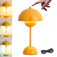 thumbnail image 1 of LED Retro Table Lamp Bedside Decoration Mushroom Lamp - Yellow Rechargeable Model, 1 of 6