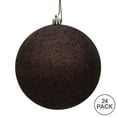 thumbnail image 3 of Vickerman 2.4" Chocolate Glitter Ball Ornament, 24 per Bag, 3 of 5