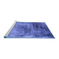 thumbnail image 2 of Ahgly Company Machine Washable Indoor Square Oriental Blue Industrial Area Rugs, 6' Square, 2 of 4