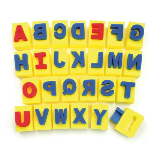 Creativity Street® Paint Handle Sponges, Capital Letters, 26 designs