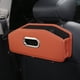 thumbnail image 1 of Organizador de respaldo de asiento de coche de cuero con portavasos y funda para papel de cocina - Caja colgable de 14,17x6,29x3,54 pulgadas para interior del coche, beige/vino/marrón/naranja/gris, 1 of 6