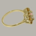 thumbnail image 4 of LBG British Made 10k Yellow Gold Natural Opal & Citrine Womens Promise Ring - 33 size options - Size 4.5, 4 of 6