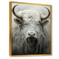 thumbnail image 2 of Designart "Minimalistic Grey Yak Art" Yaks Floater Framed Canvas Art Print, 2 of 5