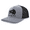 Heather Grey/Black, variant on Mens Sharp Walleye Fish Embroidered Mesh Back Trucker Hat-Heather Grey/White