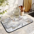 thumbnail image 4 of Grey Abstract Marble Dish Drying Mat Absorbing Drying Mat for Kitchen Counter Folding Kitchen Drying Mat for Kitchen Counter (19.5x12in,Set Of 2), 4 of 7