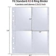 thumbnail image 5 of 40 Pack 320 Pockets 2.5 x 3.5 Inch Trading Card Sleeves, Double Sided Page Protector with 4 Pockets Ultra Clear Kpop Photo Card Sleeves for A5 6 Ring_, 5 of 5