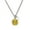 Yellow, variant on SportsCharm Softball Heart Necklace, Yellow Enamel, Silver-Plated, 18-inch Cable Chain, with Softball and Heart Pendants
