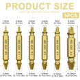 thumbnail image 2 of Jinsinto Broken Screw Extractor 6pcs Kit, (Gold), 2 of 4