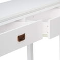 thumbnail image 5 of Pilaster Designs Dylan White Wood 2 Drawer Contemporary Occasional Entryway Console Table With Storage Shelf, 5 of 7