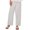 Beige, variant on TRUBKH Cotton Linen Pants Elastic Waist Straight Leg Summer Wide Leg Vacation Beach Trousers Summer Boho Pants Pull On Pants Casual Pants for Women Linen Capri Pants Paperbag Pant Beige L