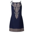 thumbnail image 4 of Bigersell Dresses for Women 2022 Women Fashion Casual Sling Printed Sleeveless Short Fit Dress Women Wrap Dress Style 18341, Female Short Dresses Navy S, 4 of 5