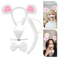thumbnail image 2 of 1 Conjunto de adorable disfraz de ratón para fiestas de Halloween. Incluye diadema con orejas de ratón de peluche, pajarita a juego y cola larga., 2 of 8