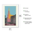 thumbnail image 2 of Chicago Temple - by Chicago Rapid Transit - Vintage Travel Poster by Rocco D. Navigato c.1925 - Fine Art Rolled Canvas Print 27in x 40in, 2 of 4