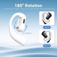 thumbnail image 4 of One Ear Piece Open Ear Bud Air Bone Conduction Earbud Earless Out of Ear Headphones Single Bluetooth Phone Earpiece Earbud Bluetooth Wireless Headsets with Microphone Earhook for Work, 4 of 7