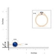 thumbnail image 4 of ANGARA Natural Classic Bezel-Set Round 1 ct Blue Sapphire Solitaire Ring in 14K Rose Gold for Women (Size-6mm) | September Birthstone, Anniversary, Jewelry Gift for Women | Natural Blue Sapphire Ring, 4 of 9