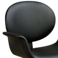 thumbnail image 3 of Metal & Wooden Office Arm Chair, Black- Saltoro Sherpi, 3 of 6