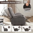 thumbnail image 3 of HYSpacerX Rocker Recliner Chair with Massage and Heat, Ergonomic Comfy Relining Chair with Cup Holders, USB Charge Port, Side Pockets,Grey, 3 of 8