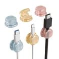 thumbnail image 2 of Hioecau 6Pcs Cable Organizers for Desk Invisible Cord Holder with Strong Suction Cup Automatic Locking & Release Cable Clip for Phone Charger Data Cables Headphone Audio Cables, 2 of 8