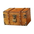 thumbnail image 5 of Gitohoni Treasure Chest Decorative Trunk Wooden Gift for Women Unique Prop Keepsakes Box Yellow With Lock, 5 of 9