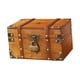 thumbnail image 5 of Cofre del tesoro pirata, caja de almacenamiento decorativa de madera, diseño vintage único para el hogar Amarillo Con Cerradura, 5 of 9