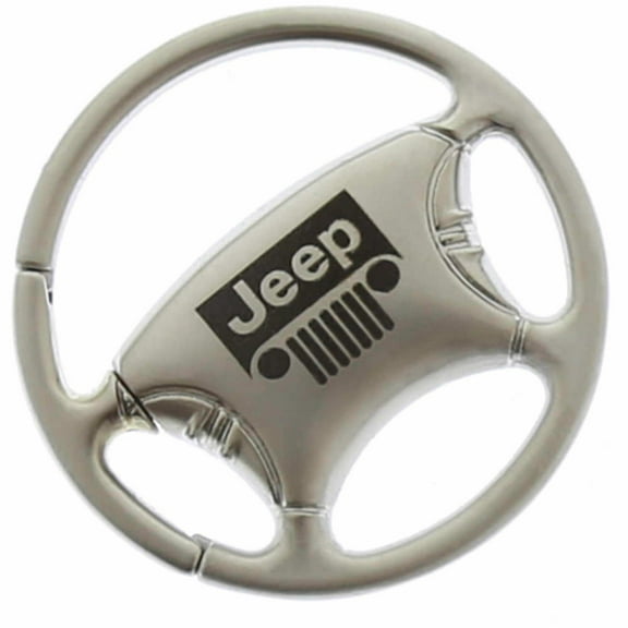 Jeep Grill Keychain & Keyring - Steering Wheel
