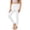 White, variant on Hrsba Girls Leggings Solid Color High Elastic Length Trousers Soft Friendly Fabric Yoga Sports Style Comfortable Daily Casual Bottoms