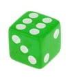 thumbnail image 4 of 100 x Translucent 16mm Six Sided Spot Dice Game Board Dice RPG Games Green, 4 of 9