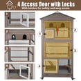 thumbnail image 3 of Gowoodhut 68.8"L Outdoor Bird Aviary Indoor Wooden Large Bird Cage Parakeet Cage on Wheels, 3 of 8