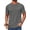 Dark Grey, variant on RICHCOIN Men's T Shirts Longline Curved Drop Tail Crewneck Short Sleeve Tee Hipster Fitted Shirt