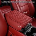 thumbnail image 2 of Alfombrilla de cuero para reposabrazos de coche con bolsa de almacenamiento, consola central, reposabrazos automático, funda para caja de almacenamiento, almohadilla protectora para reposabrazos, 2 of 5