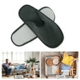 thumbnail image 4 of Unique Bargains 1Pair Disposable Slippers Foldable Closed Toe Hotel Slippers Deep Gray, 4 of 5