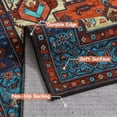 thumbnail image 3 of Boho Area Rug 2'' x 3'' Vintage Oriental Rug Washable Non-Slip Indoor Door Mat Small Entry Throw Rugs for Bedroom Kitchen Entryway Floor Decoration Carpet Terracotta, 3 of 6