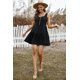 thumbnail image 3 of ABPHQTO Minivestido negro con volantes a capas para mujer, 3 of 5