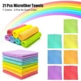 thumbnail image 3 of 21 Reusable Paper Towels Washable, 11.8" X 11.8" Super Absorbent Microfiber Towels Kitchen, Dishwasher Safe, No Odor, Super Soft, Highly Absorbent, Waste Less, Rainbow Color, 3 of 7