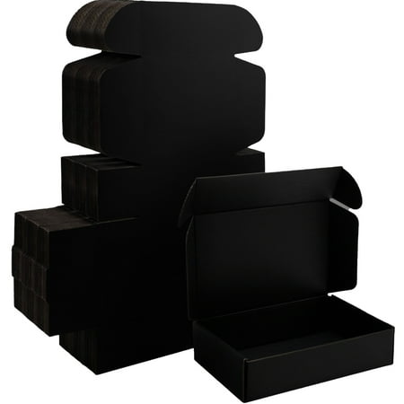 Ucanpack Black Mailer Box 100 Pcs, Made In USA- 3mm Boxes For Small Business, 4x4x2" Storage Case, Mailing Carton For Shipping, Literature Mailer