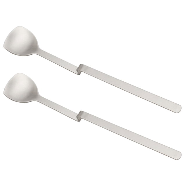 2 Pcs Cuillères Multifonctions Cuillères pour Boissons Froides Poignée Courbée Nouveauté Cuillères à Dessert