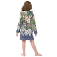 thumbnail image 7 of FORMRS Niños Bathrobe Unisex Hooded Robe Soft Plush Pajamas Sleepwear, Size 4-6T, Floral Vase, 7 of 7