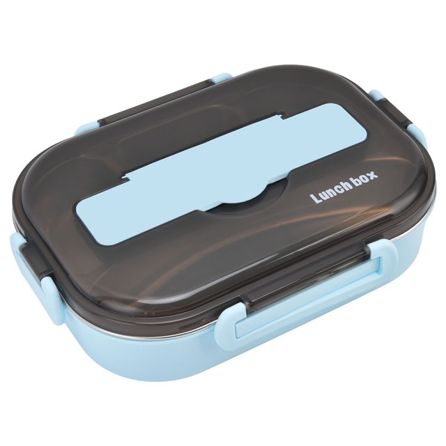 Insulated Lunch Box, Keep Warm Function Lightweight Portable Divider Lunch Box Removable Tray For School For Office For Outdoor Blue,Pink,Green