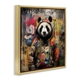 thumbnail image 4 of Stupell Industries Urban Graffiti Panda Animals & Insects Painting Gold Floater Framed Canvas Art Print Wall Art, 25 x 25, 4 of 10