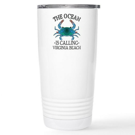 CafePress - Virginia Beach Cr 16 Oz Stainless Steel Travel Mug - Insulated Stainless Steel Travel Tumbler 20 oz.