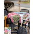 thumbnail image 5 of Outdoor Tablecloth with Umbrella Hole for Patio/Picnic/Party/Camping, Summer Flamingo Waterproof Table Cloth Square Cover Washable, Tropical Plants Botanical Blue Ombre Wood (54"x 54"), 5 of 8