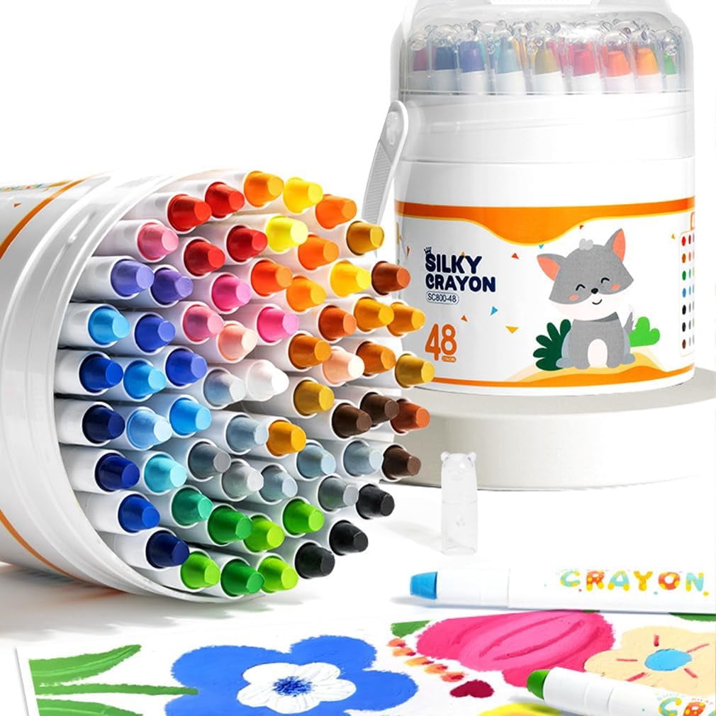 Mess-Free Art Set With Jumbo Twistable Crayons In 12/24/36/48 Colors