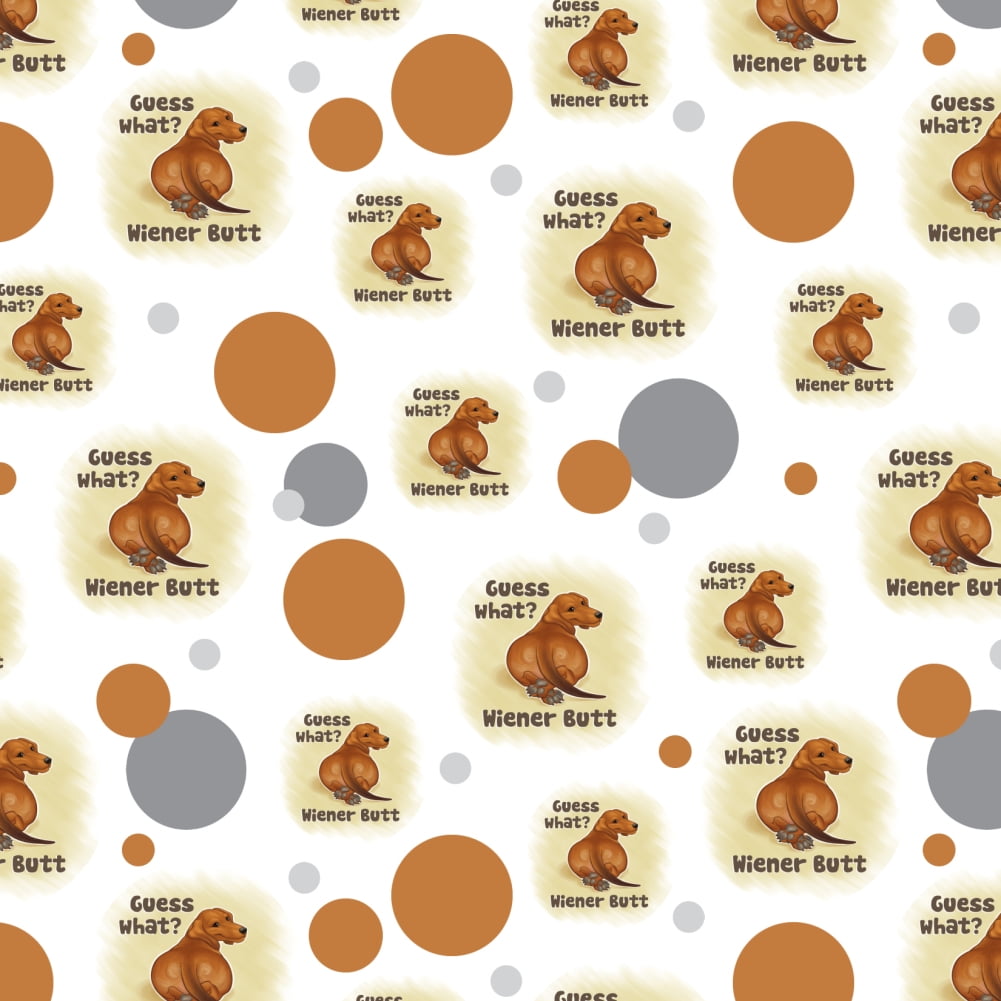 Guess What? Wiener Dog Butt Dachshund Funny Premium Gift Wrap Wrapping