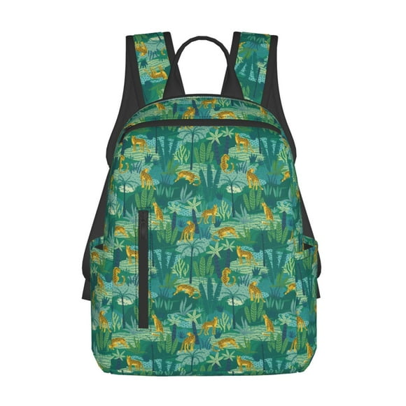 Balery Jungle Leopard Mochila ligera para hombre y mujer: duradera e impermeable, ideal para la escuela, el trabajo, viajes y uso diario.