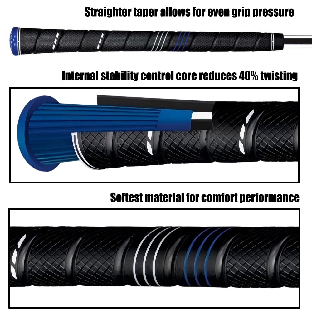 13Pcs CP2 Wrap Golf Club Grip Tacky Feel Blue Midsize Rubber 60R Unbranded
